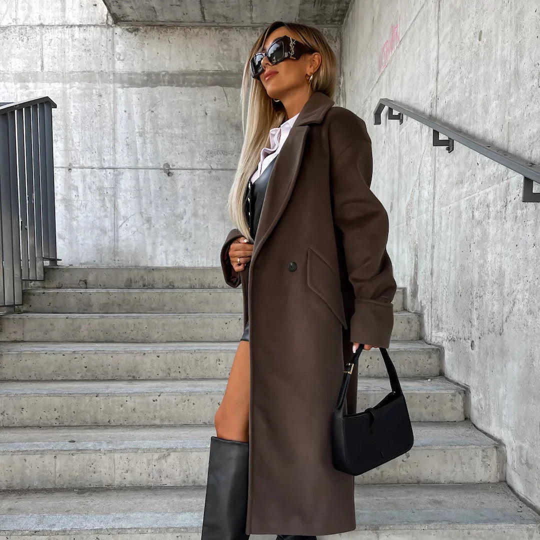 Timeless Double Breasted Belted Coat - BritishElegance