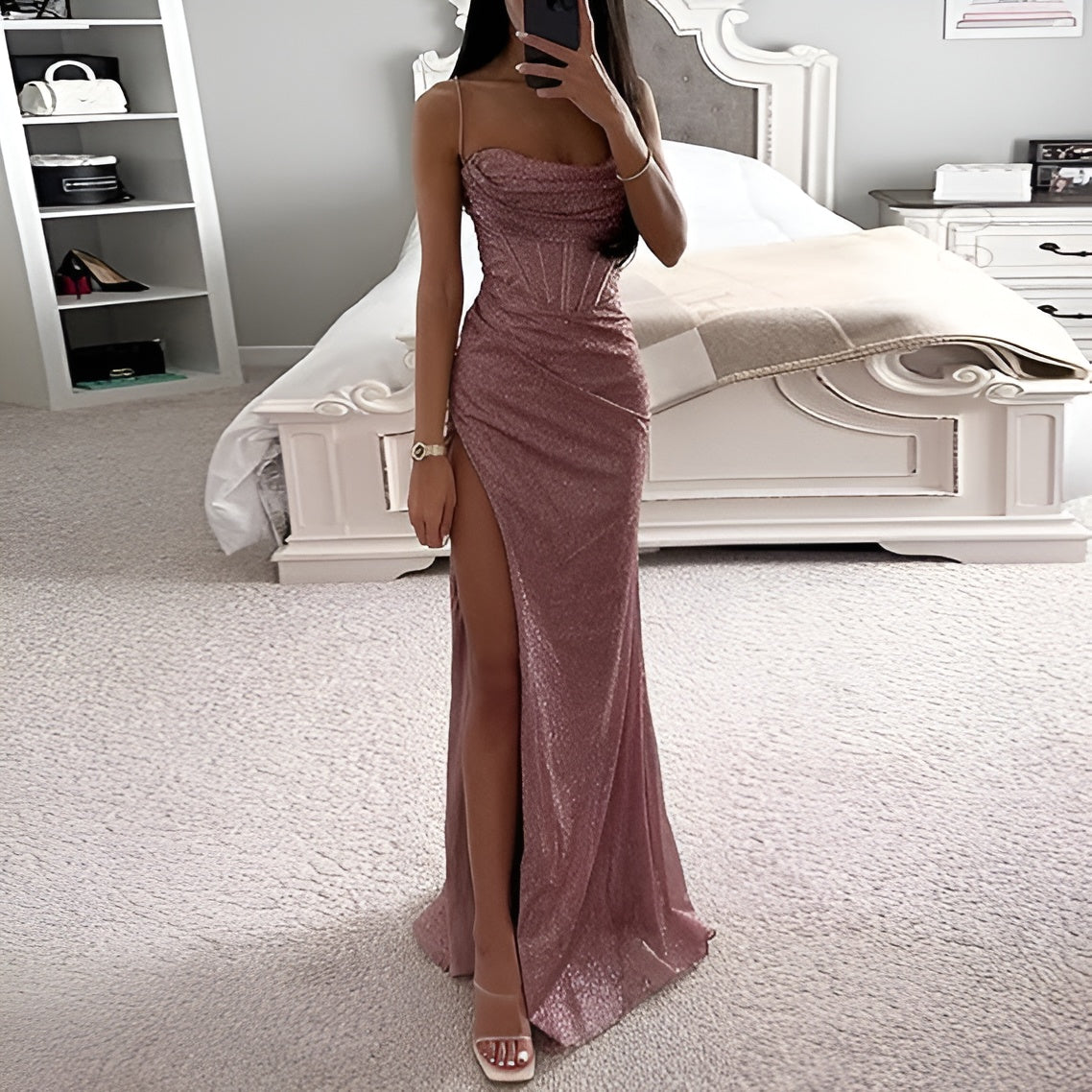 Classic Fit Elegant Midi Dress