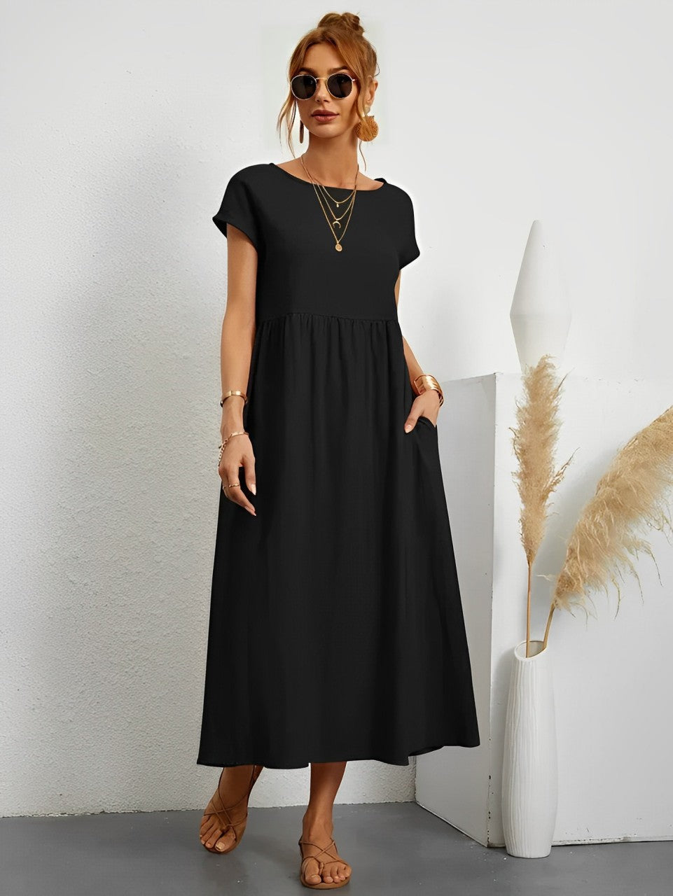 Classic Simple Knee Length Dress