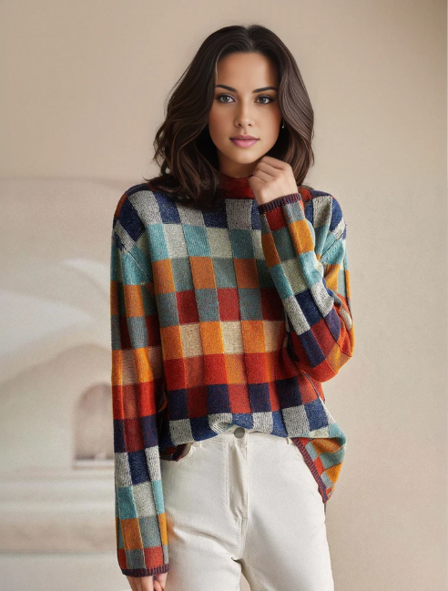 Casual Loose Fit Women's Turtleneck Sweater - BritishElegance