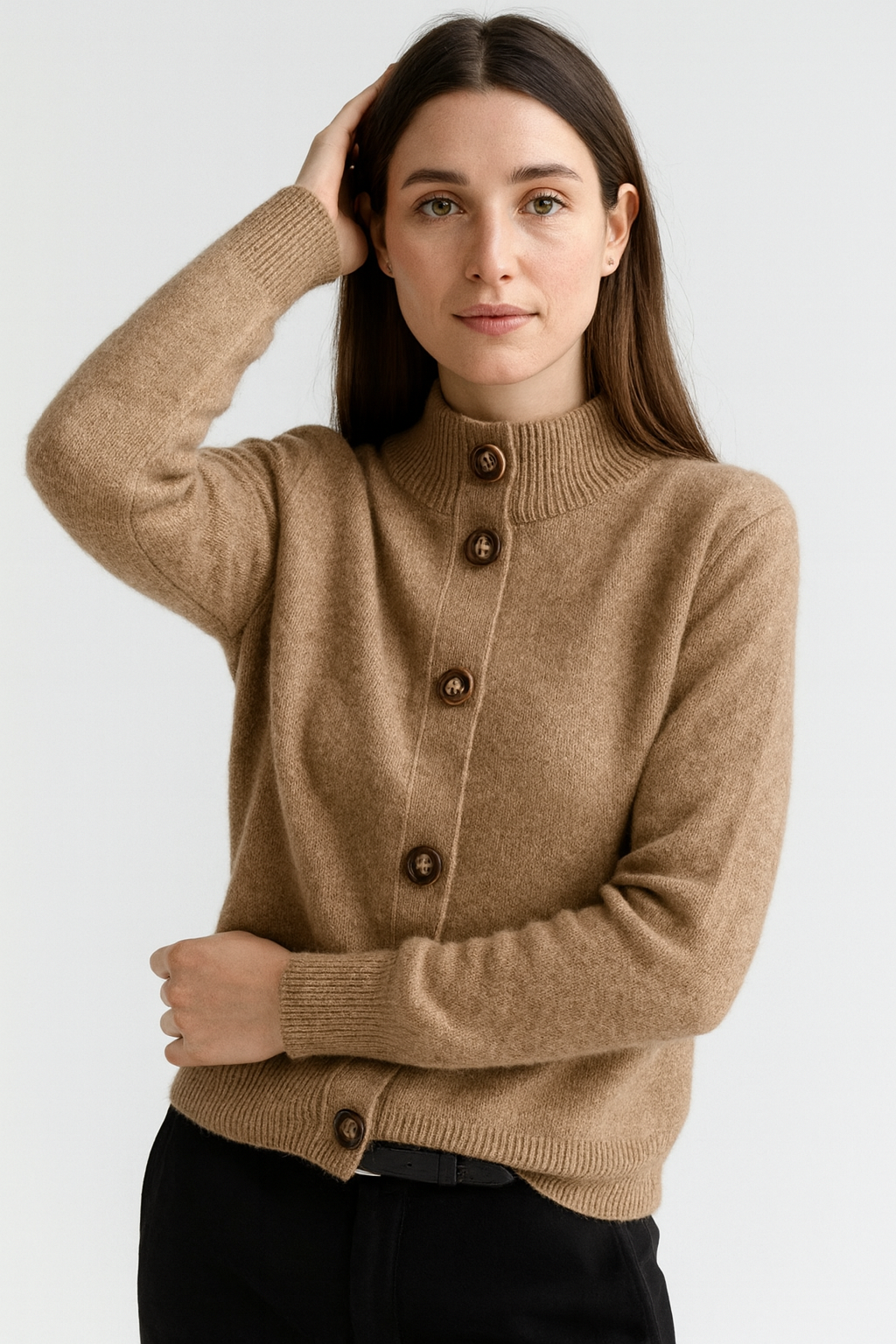 Women’s Polished Knit Collar Cardigan