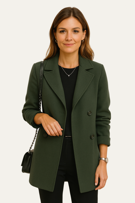 Women's Double-Breasted Wool Coat