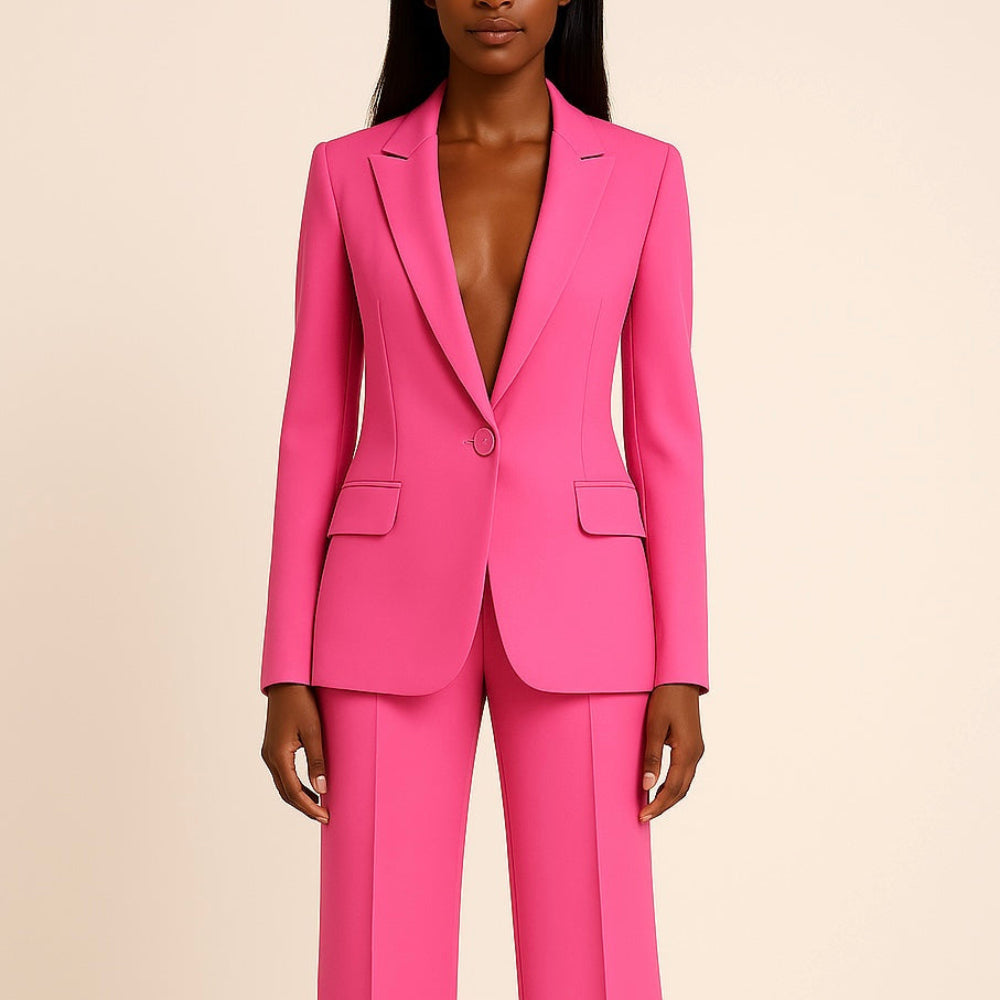 Ladies Elegant Office Suit Long Jacket Set