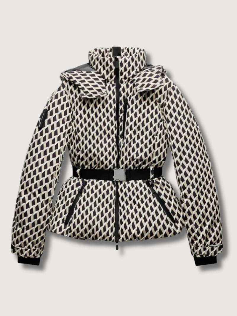 Women’s Belted Peplum Ski Puffer Jacket