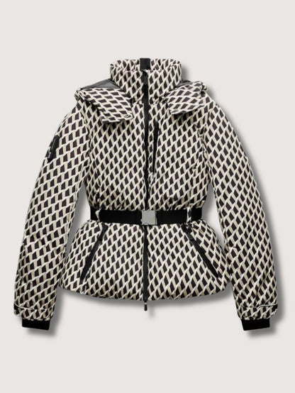 Women’s Belted Peplum Ski Puffer Jacket