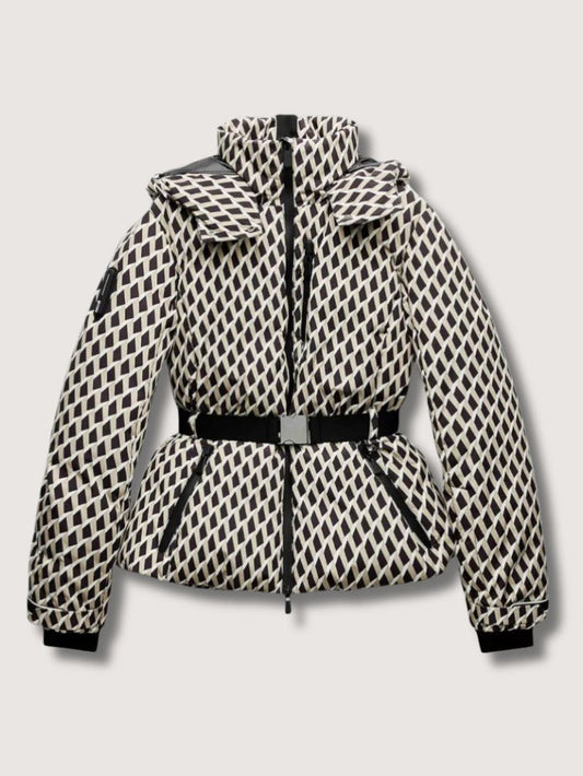 Women’s Belted Peplum Ski Puffer Jacket