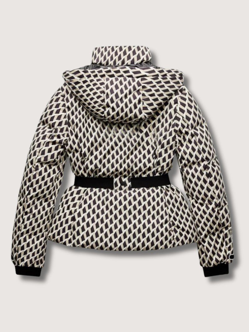 Women’s Belted Peplum Ski Puffer Jacket