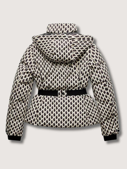 Women’s Belted Peplum Ski Puffer Jacket