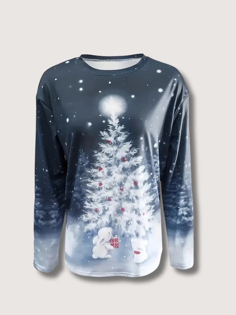 Women’s Golden Christmas Tree Raglan Sweatshirt