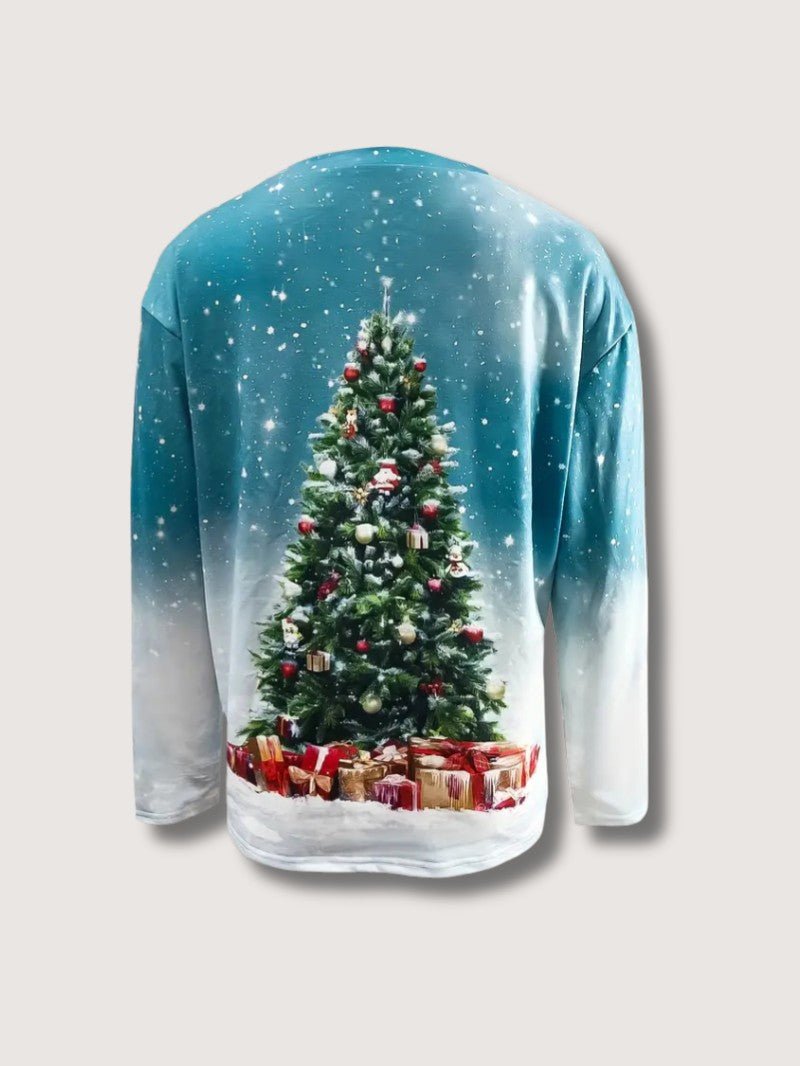 Women’s Golden Christmas Tree Raglan Sweatshirt