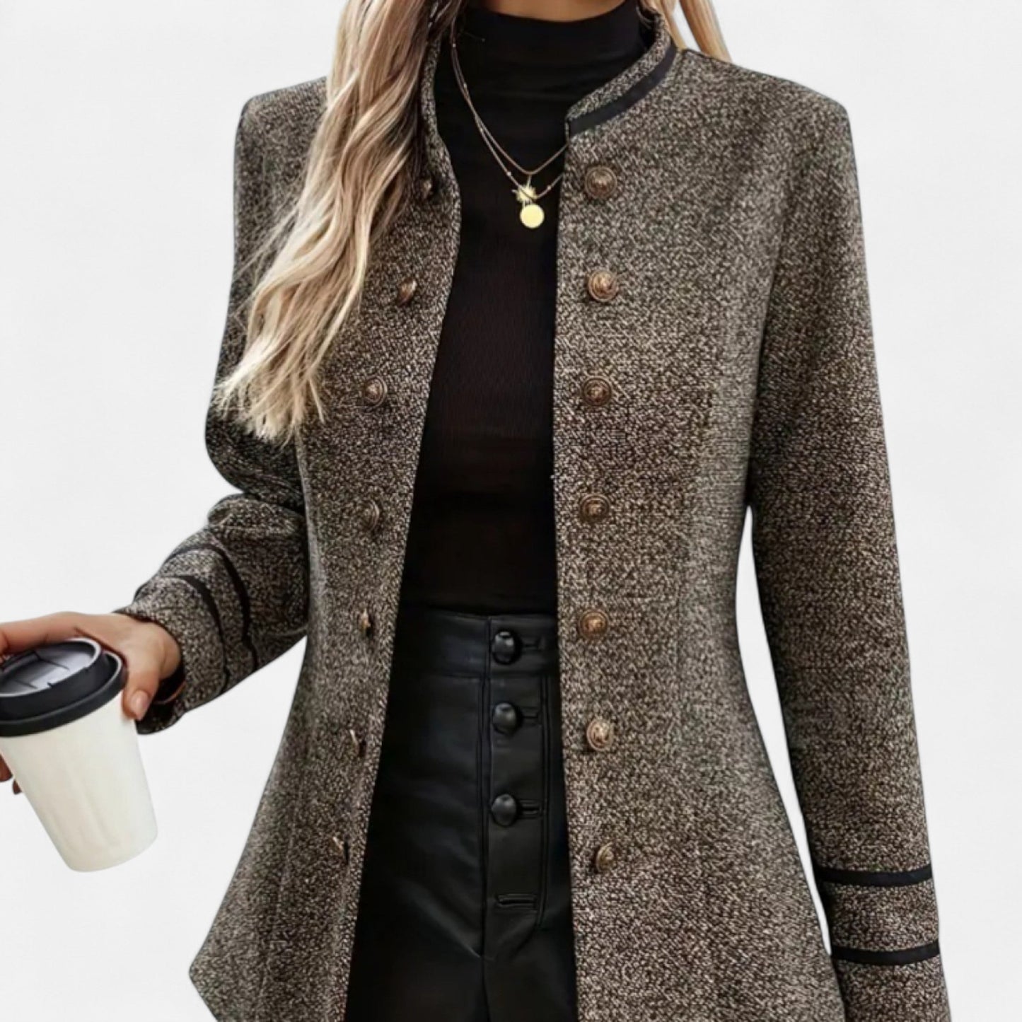 Women’s Textured Double-Button Blazer