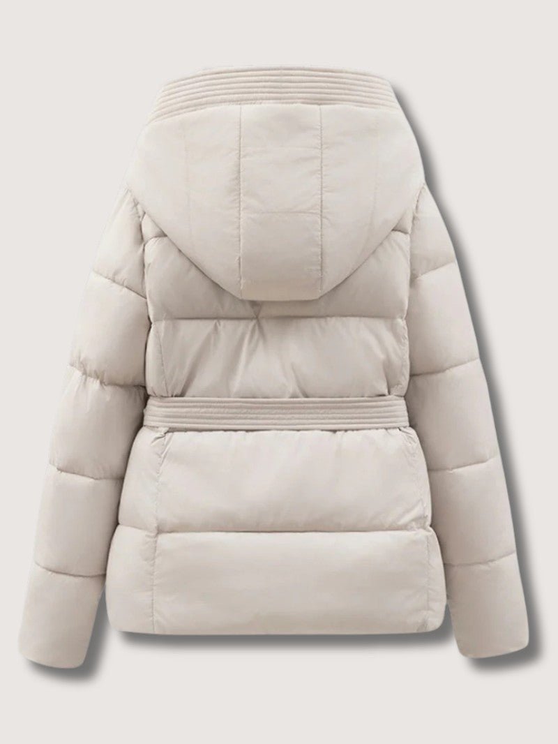 Women’s Belted High Collar Puffer Jacket