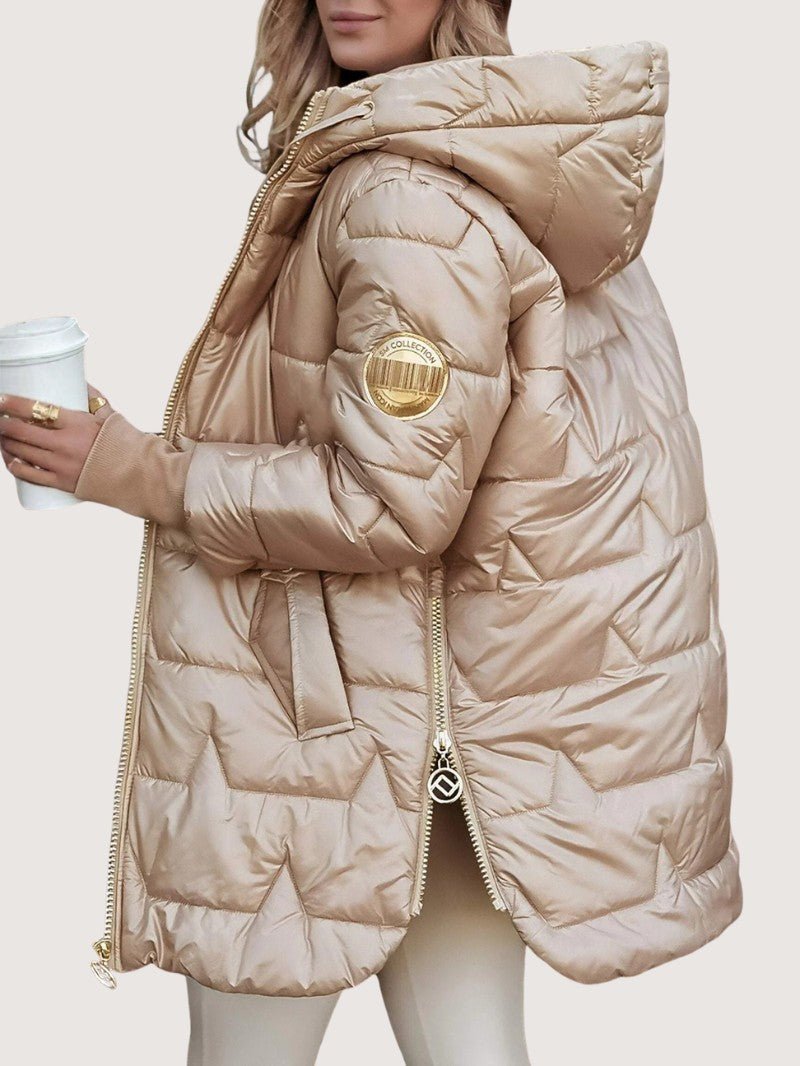 Women’s Shiny Mid-Length Puffer Coat