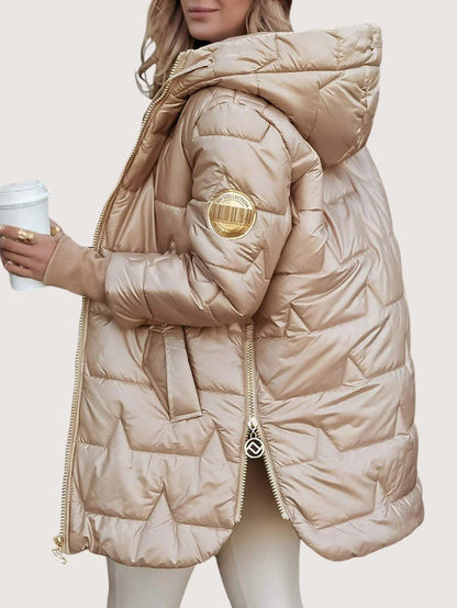Women’s Shiny Mid-Length Puffer Coat
