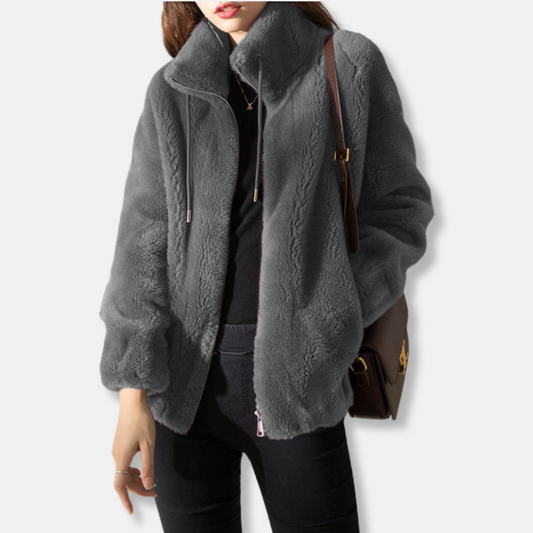 Women’s Plush Zip-Up Bomber