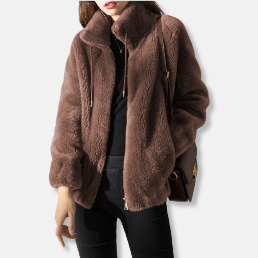 Women’s Plush Zip-Up Bomber