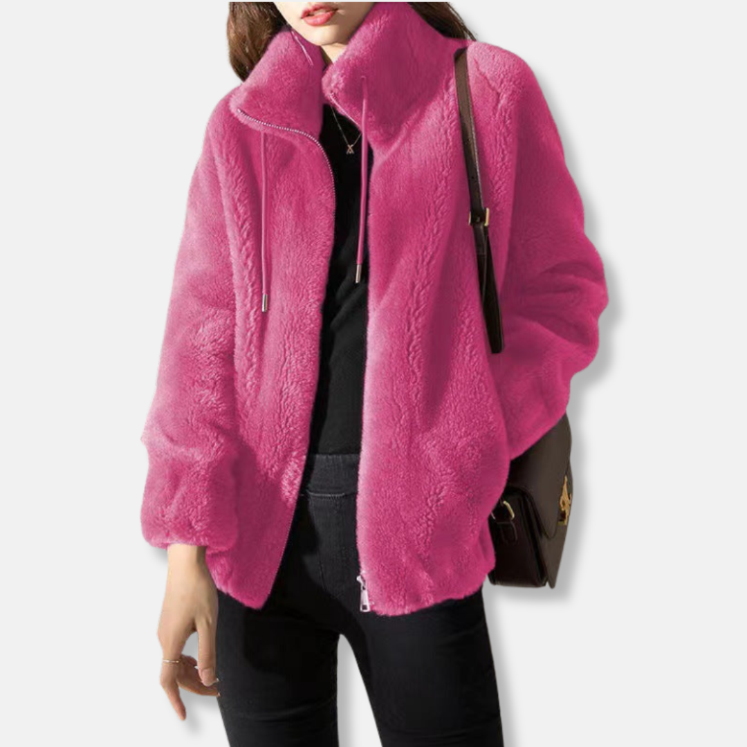 Women’s Plush Zip-Up Bomber