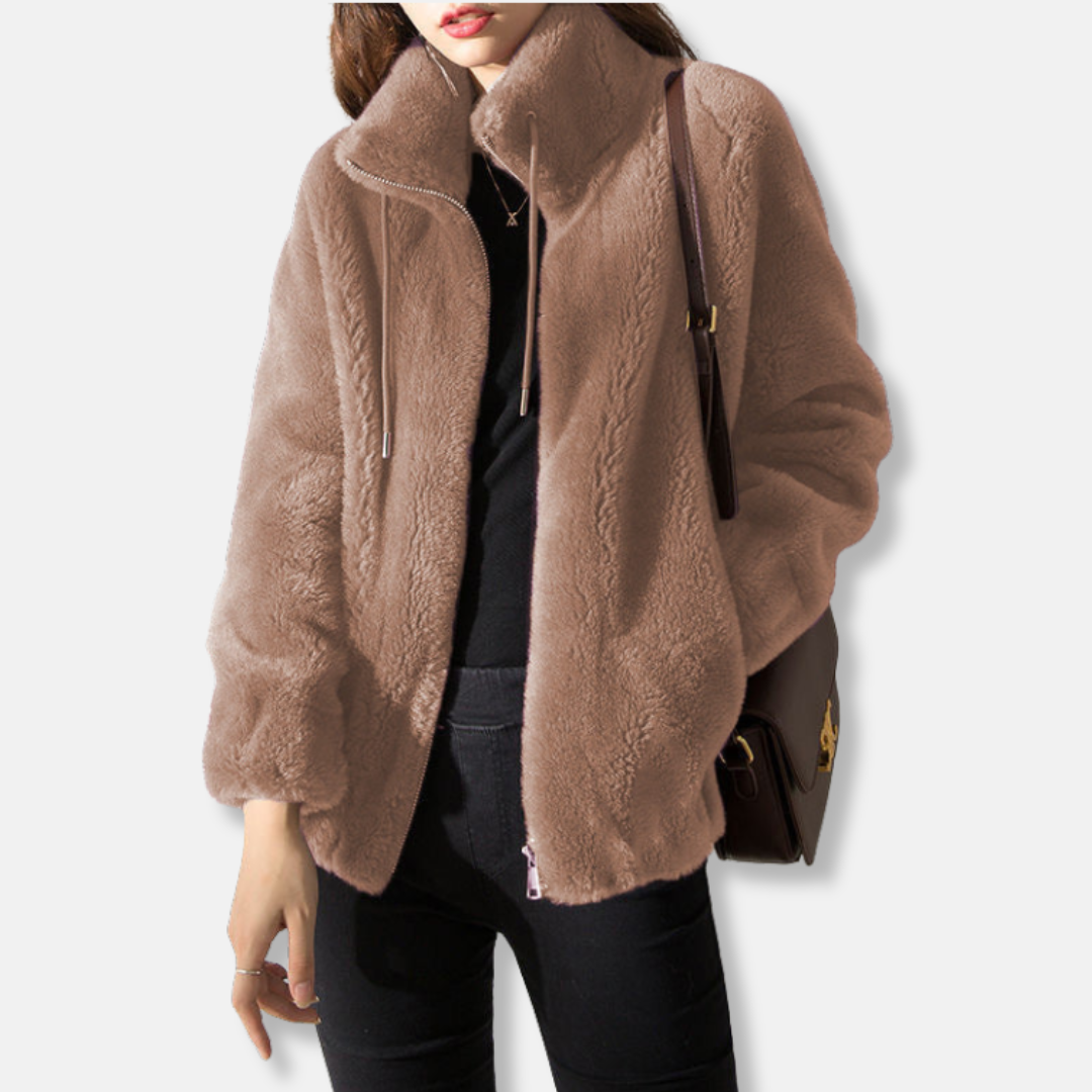 Women’s Plush Zip-Up Bomber