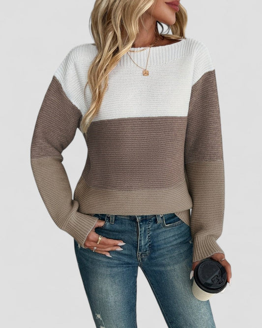 Women’s Patchwork Knit Sweater