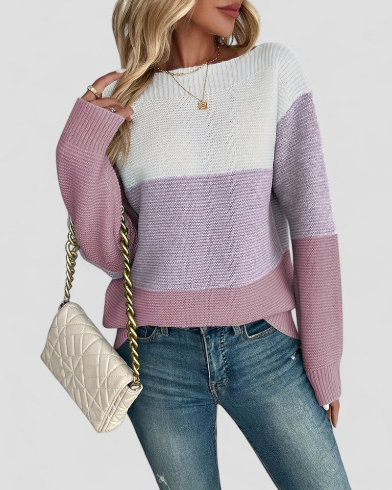 Women’s Patchwork Knit Sweater