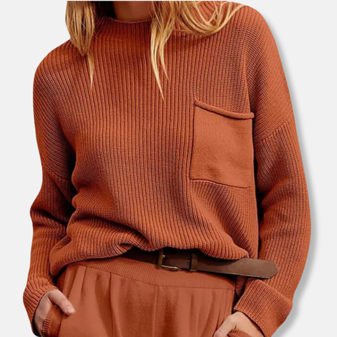 Women’s Ribbed Mock-Neck Sweater
