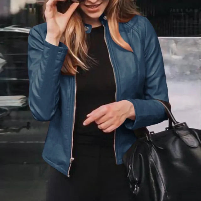 Wren | Women's Vegan Leather Jacket with Slim Fit