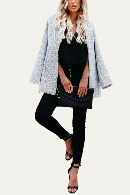 Women’s Textured Tweed Mid-Length Jacket