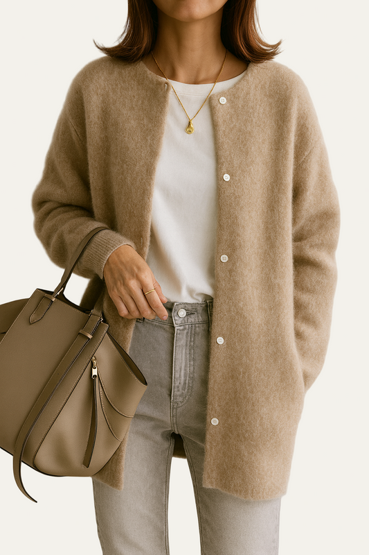 Women’s Plush Knit Mid-Length Cardigan