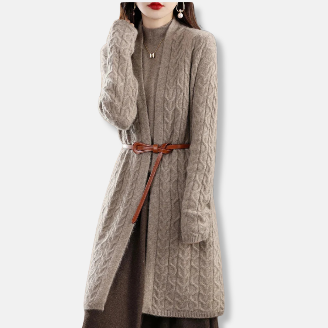 Women’s Longline Cable Knit Cardigan