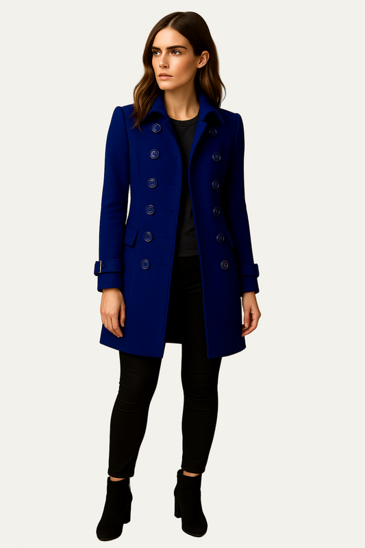 Women’s Elegant Double-Breasted Peacoat