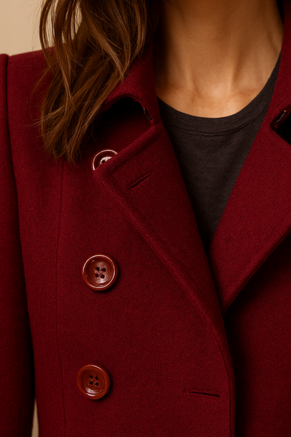 Women’s Elegant Double-Breasted Peacoat