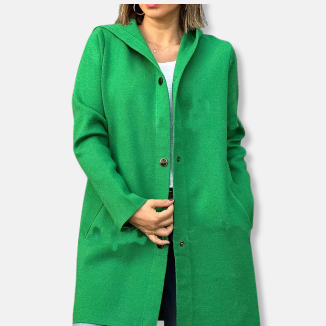 Women’s Hooded Long A-Line Coat