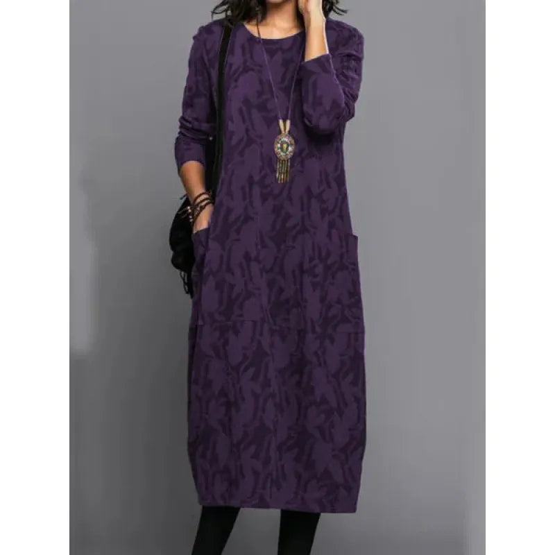 Ladies' Maxi Sleeve Dress with Pockets