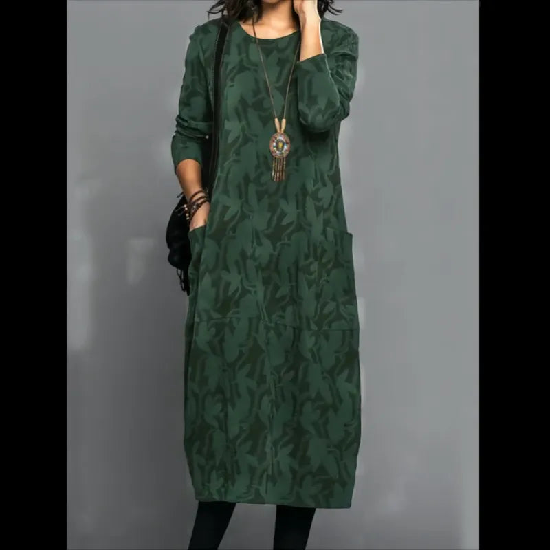 Ladies' Maxi Sleeve Dress with Pockets
