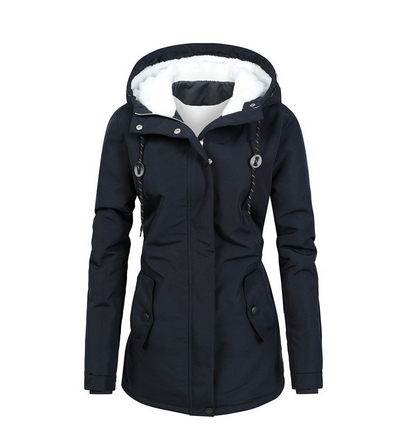 Warm Ladies Parka Coat with Fleece Lining - BritishElegance
