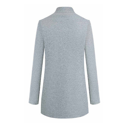 Helen | Women's Long Wool Trench Winter Coat with Stand Collar and Sleek Fit