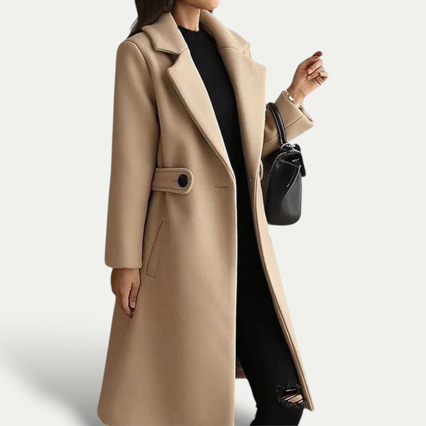 Women’s Wool-Blend A-Line Midi Coat