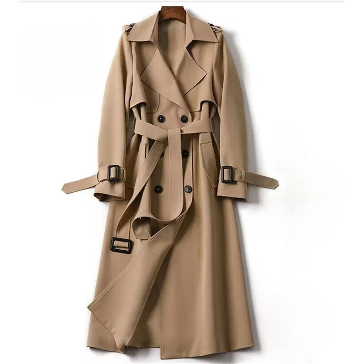 Classic Fit Double Breasted Trench Coat - BritishElegance