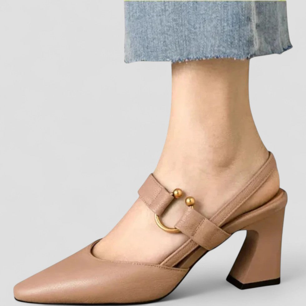 Women’s Orthopedic Block Heel Slingback Shoes