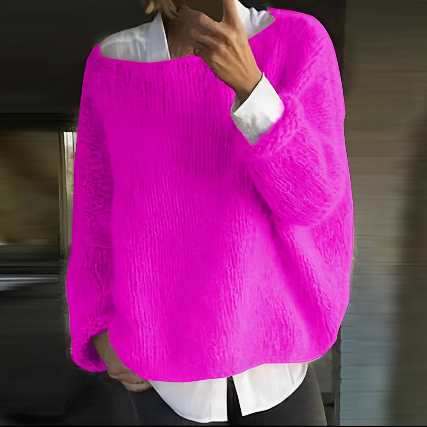 Women's Large Chunky Warm Cable Sweater