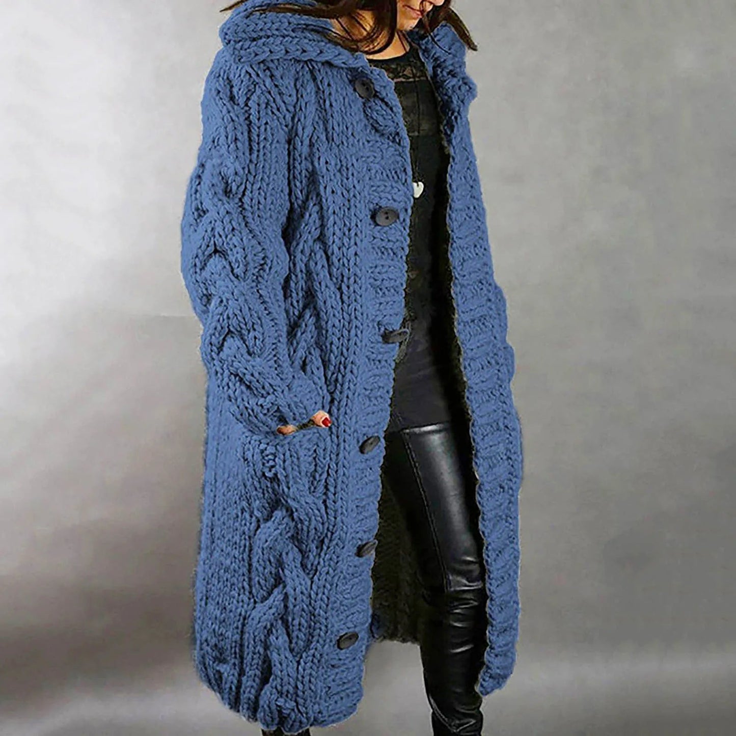 Brielle | Women's Oversized Coat With Cable