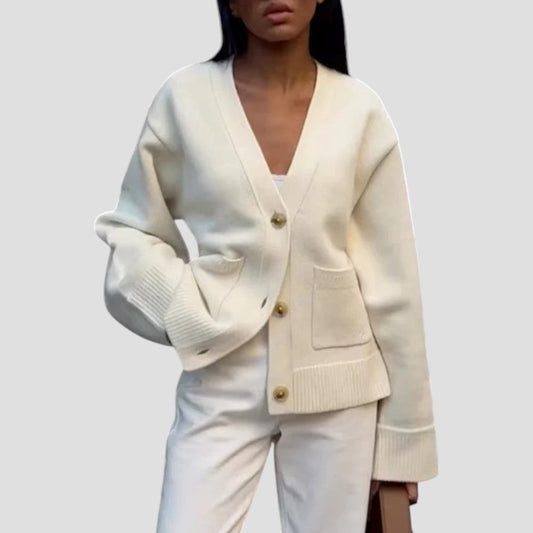 Women’s Elegant Cropped Knit Cardigan
