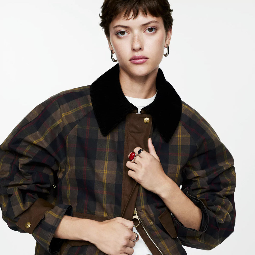 Neriah | Women's Oversized Plaid Jacket - Long Casual Coat