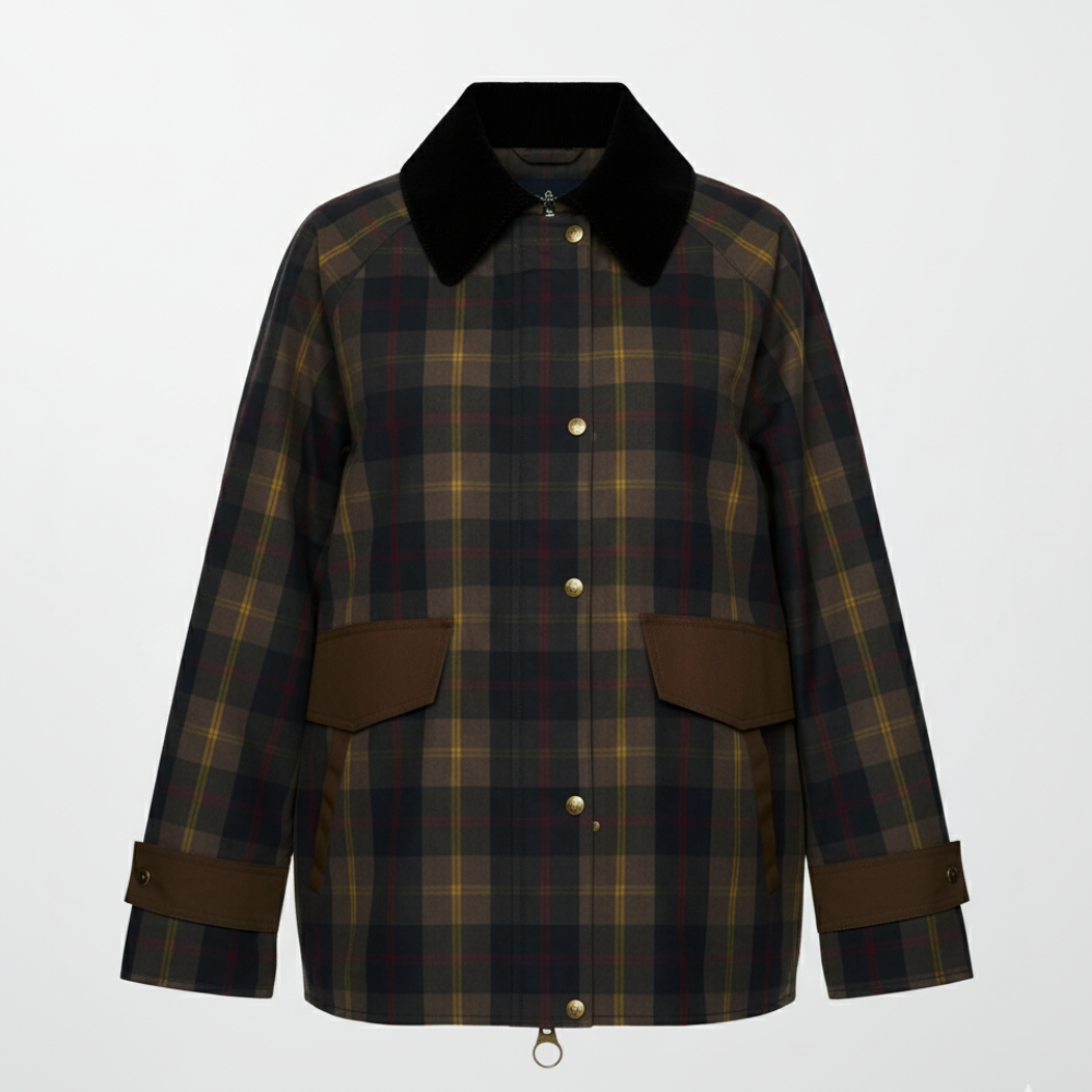 Neriah | Women's Oversized Plaid Jacket - Long Casual Coat