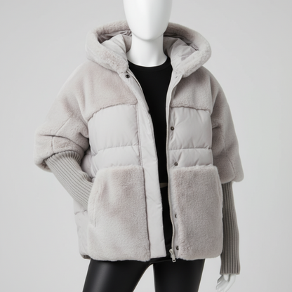 Micah | Women's Oversized Puffer Jacket - Long Winter Coat Hooded