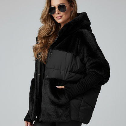 Micah | Women's Oversized Puffer Jacket - Long Winter Coat Hooded