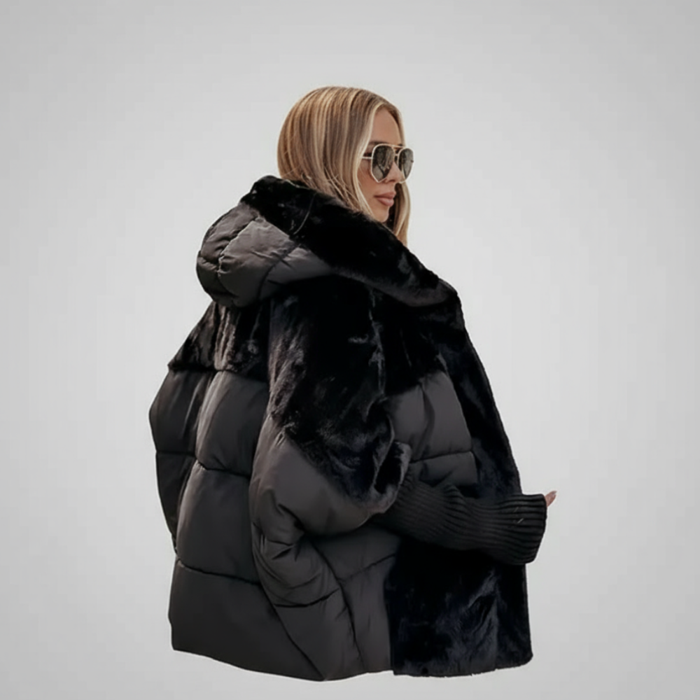 Micah | Women's Oversized Puffer Jacket - Long Winter Coat Hooded