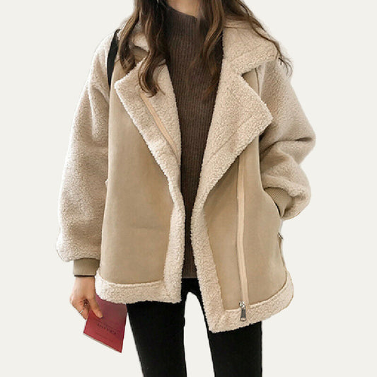Women’s Plush Shearling Aviator Jacket