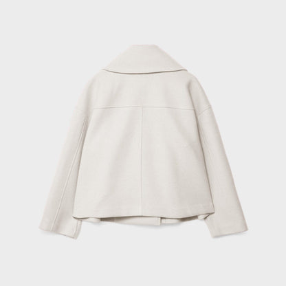 Tiffany | Women's Oversized Wool Coat - Short Double