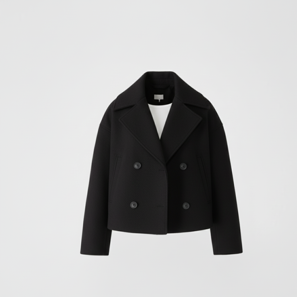 Tiffany | Women's Oversized Wool Coat - Short Double